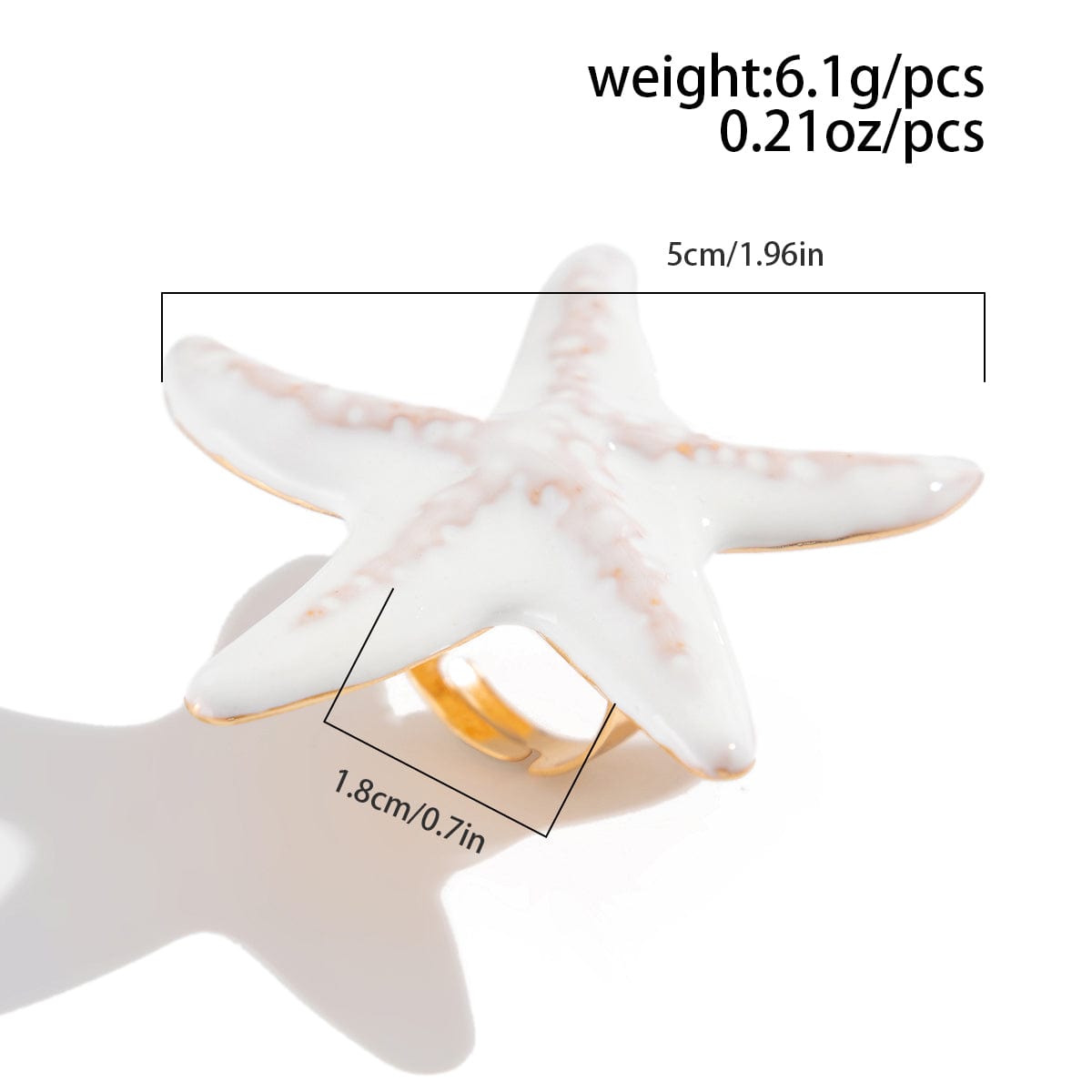 Bohemia Enamel Starfish Ring