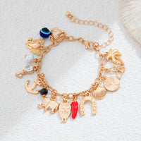 Thumbnail for Bohemia Evil Eye Owl Elephant Lucky Horseshoe Tassel Bracelet