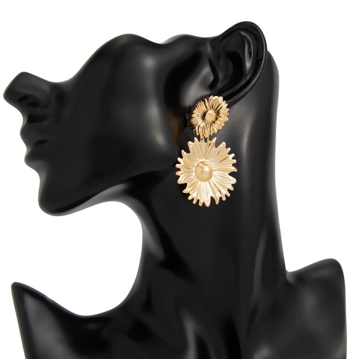 Bohemia Gold Silver Plated Sunflower Dangle Earrings - ArtGalleryZen