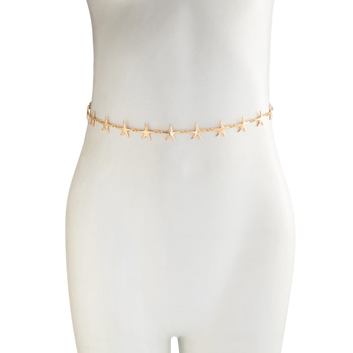 Bohemia Gold Silver Tone Starfish Waist Chain - ArtGalleryZen