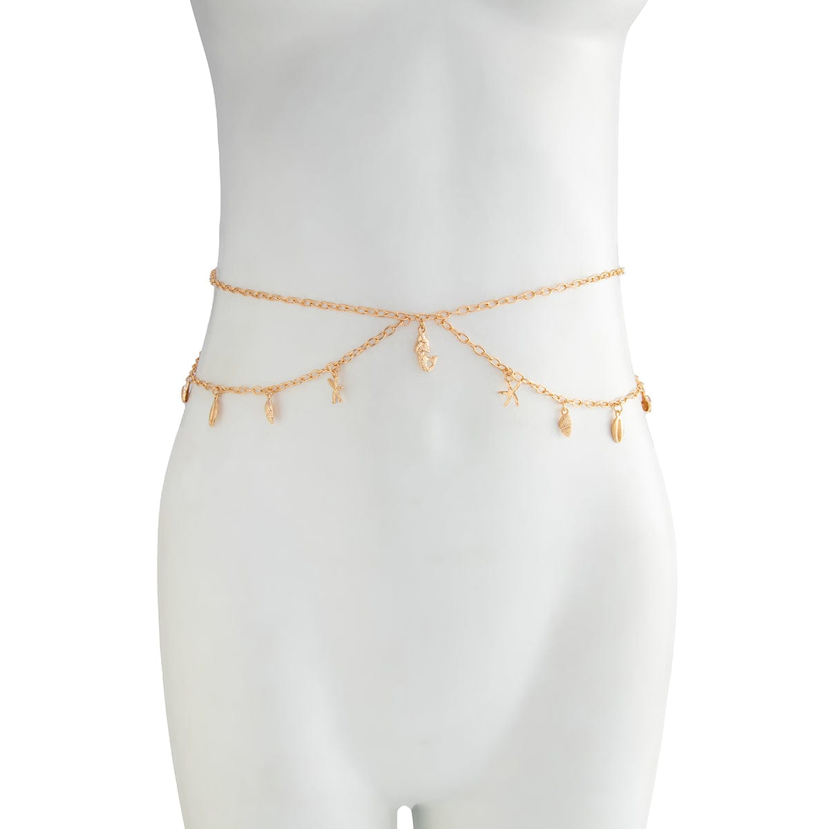 Bohemia Layered Conch Shell Starfish Tassel Belly Chain - ArtGalleryZen