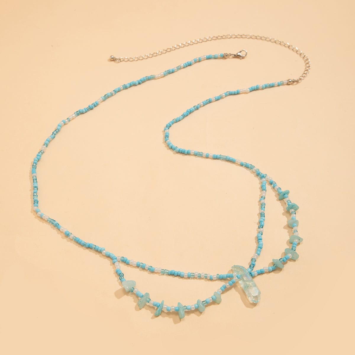 Bohemia Layered Crystal Beaded Bowknot Pattern Belly Chain - ArtGalleryZen