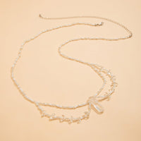 Thumbnail for Bohemia Layered Crystal Beaded Bowknot Pattern Belly Chain - ArtGalleryZen