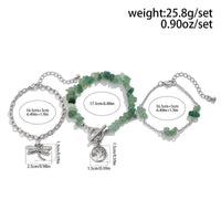 Thumbnail for Bohemia Layered Dragonfly Tree Charm Turquoise Stone Bracelet Set - ArtGalleryZen