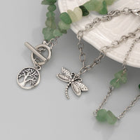 Thumbnail for Bohemia Layered Dragonfly Tree Charm Turquoise Stone Bracelet Set - ArtGalleryZen