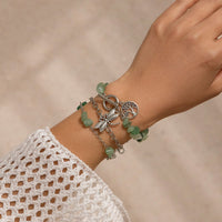 Thumbnail for Bohemia Layered Dragonfly Tree Charm Turquoise Stone Bracelet Set - ArtGalleryZen