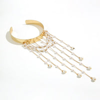 Thumbnail for Bohemia Layered Pearl Chain Tassel Arm Cuff