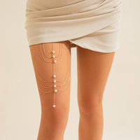 Thumbnail for Bohemia Layered Pearl Charm Elastic Thigh Leg Chain