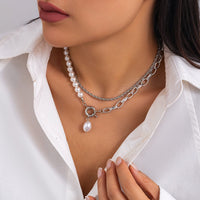 Thumbnail for Bohemia Layered Pearl Charm Rope Chain Necklace Set