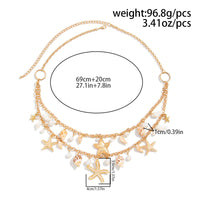 Thumbnail for Bohemia Layered Pearl Conch Starfish Charm Waist Chain - ArtGalleryZen