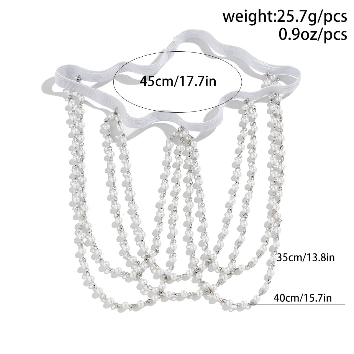 Bohemia Layered Pearl Elastic Thigh Leg Chain