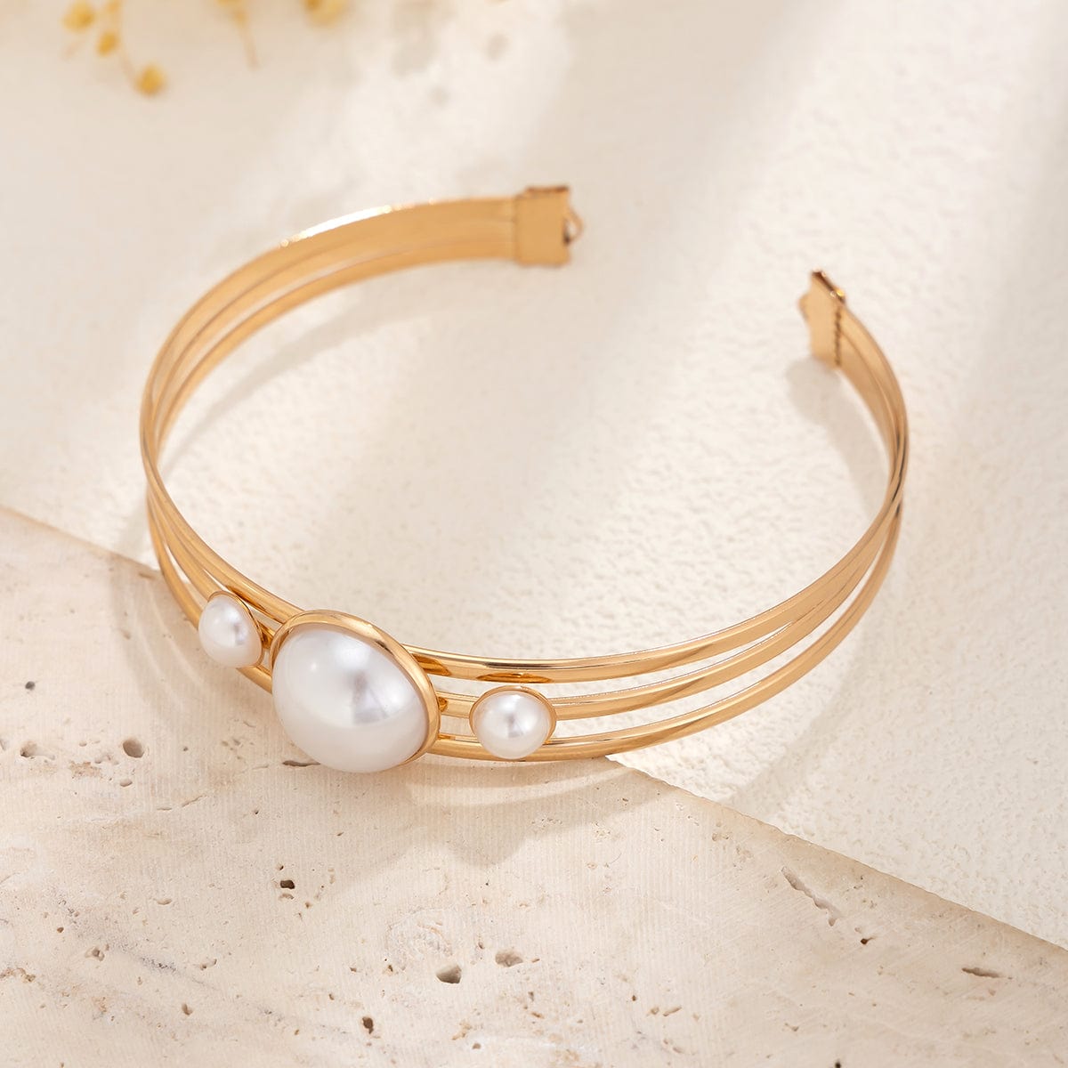 Bohemia Layered Pearl Inlaid Arm Cuff