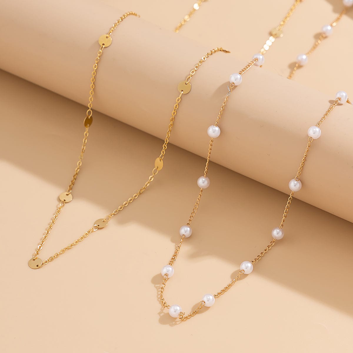 Bohemia Layered Pearl Sequin Saturn Belly Chain Set - ArtGalleryZen