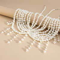 Thumbnail for Bohemia Layered Pearl Tassel Halter Top Backless Body Chain Bra - ArtGalleryZen