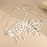 Thumbnail for Bohemia Layered Pearl Tassel Halter Top Backless Body Chain Bra - ArtGalleryZen