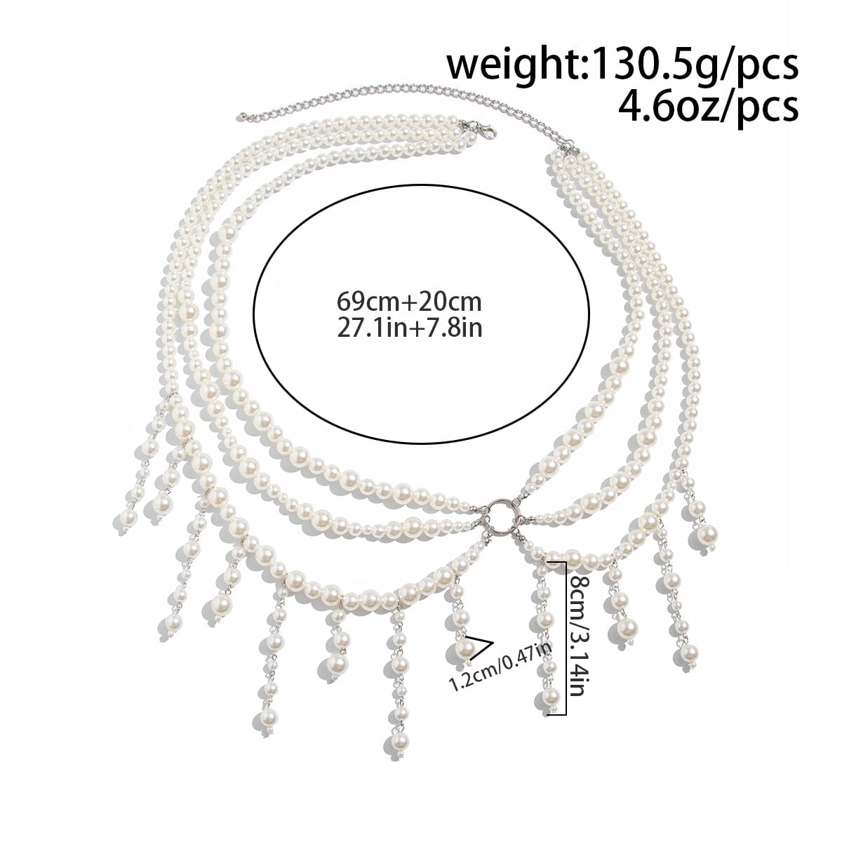 Bohemia Layered Pearl Tassel Waist Chain - ArtGalleryZen