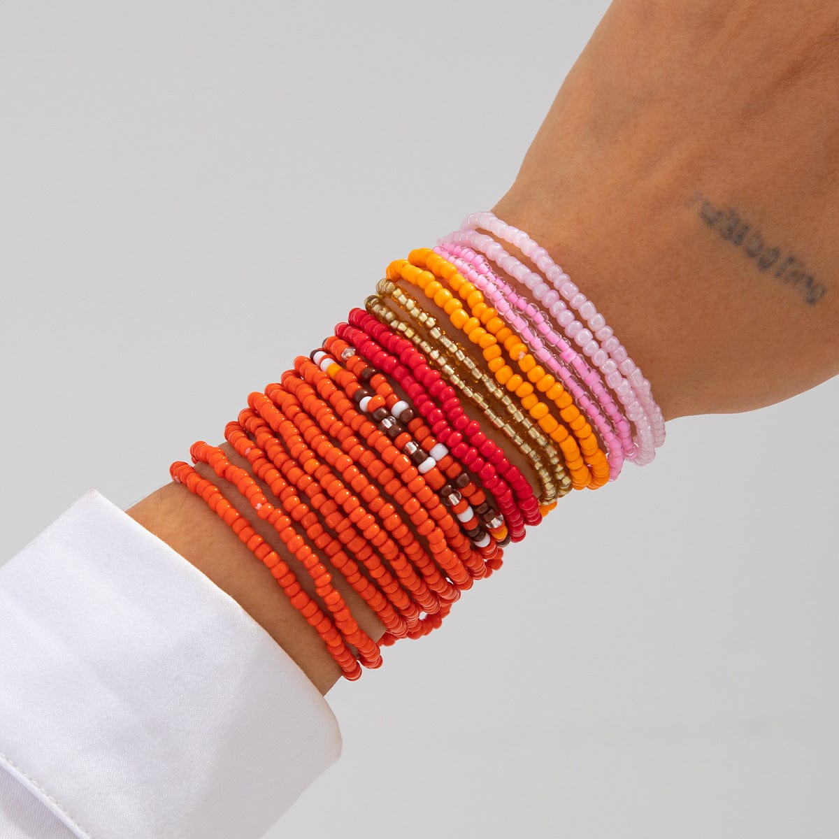 Bohemia Layered Seed Beaded Bracelet Set - ArtGalleryZen