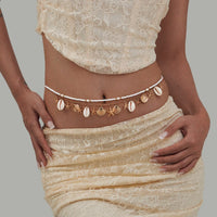 Thumbnail for Bohemia Layered Shell Starfish Charm Seed Beaded Belly Chain Set - ArtGalleryZen