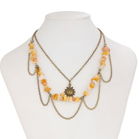 Thumbnail for Bohemia Layered Sun Pendant Turquoise Stone Tassel Chain Necklace - ArtGalleryZen