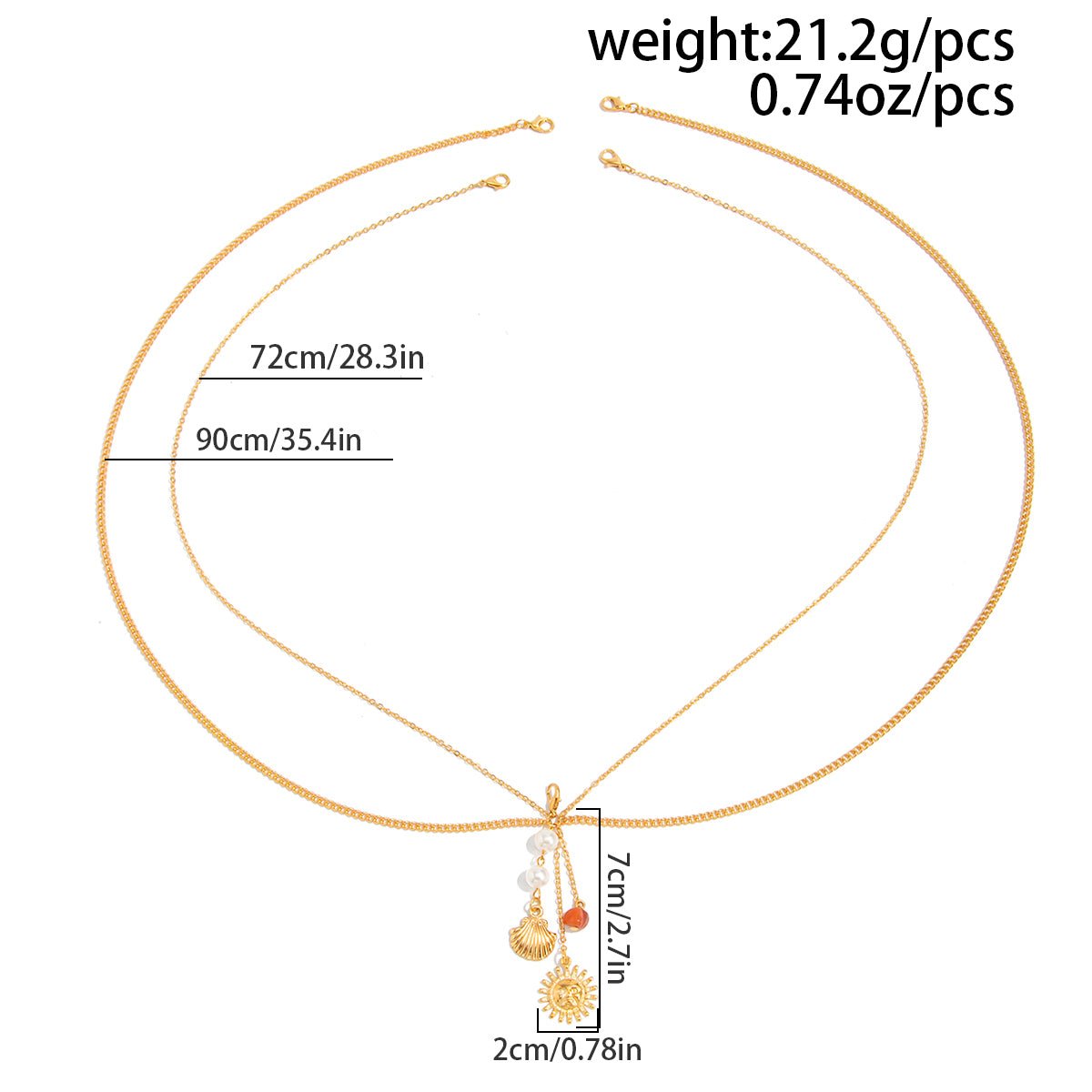 Bohemia Layered Sun Shell Crystal Stone Tassel Bikini Body Chain - ArtGalleryZen