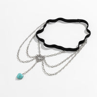 Thumbnail for Bohemia Layered Turquoise Heart Charm Elastic Thigh Leg Chain