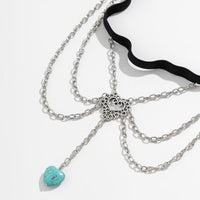 Thumbnail for Bohemia Layered Turquoise Heart Charm Elastic Thigh Leg Chain