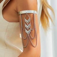 Thumbnail for Bohemia Layered V Shaped Pendant Open Arm Cuff