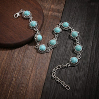 Thumbnail for Bohemia Natural Turquoise Anklet - ArtGalleryZen