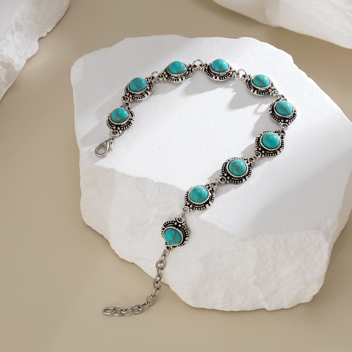 Bohemia Natural Turquoise Anklet - ArtGalleryZen