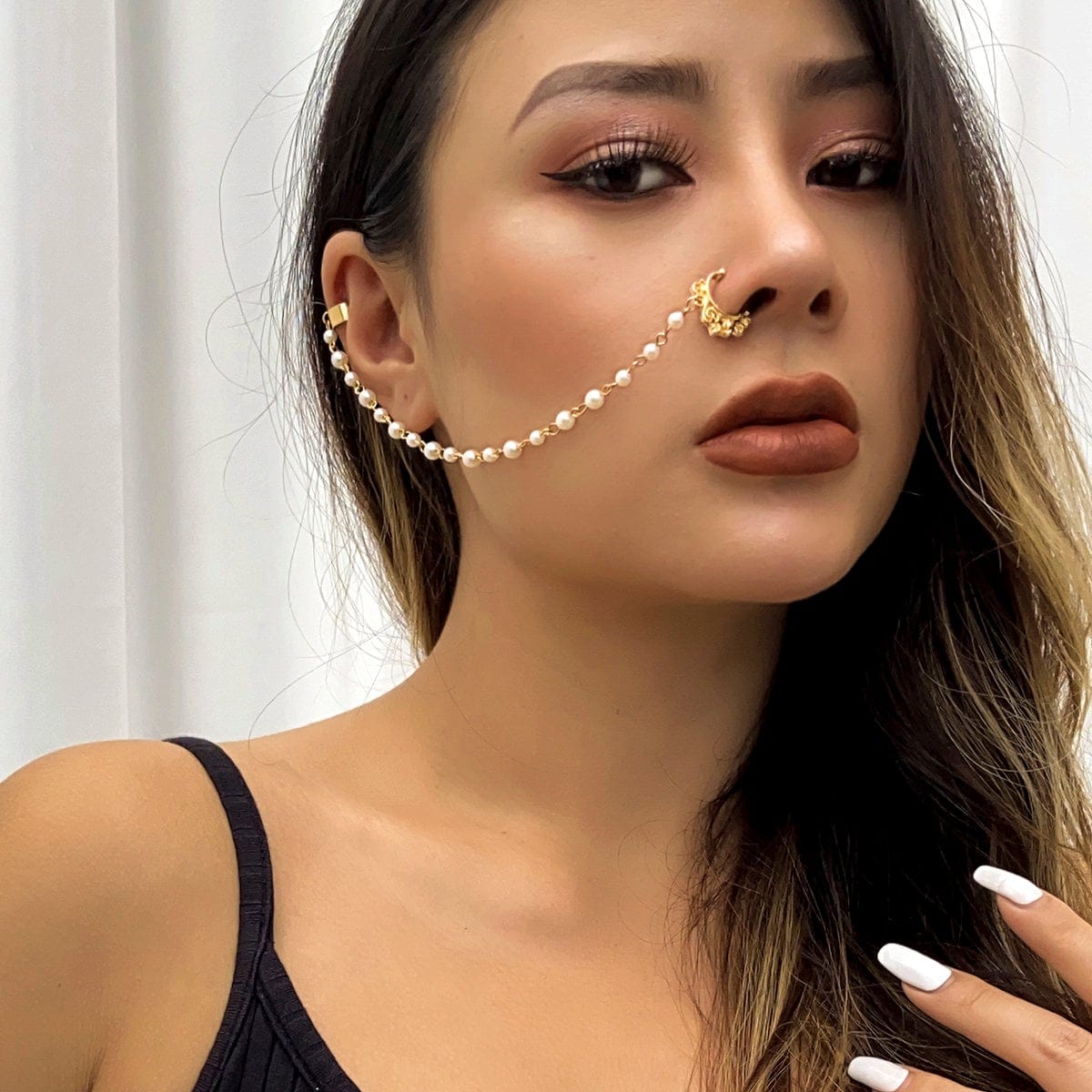 Yesbay No-piercing Ear Lip Hoop Ring Women Chic Fake Nose Clip Jewelry-Silver  - Walmart.com