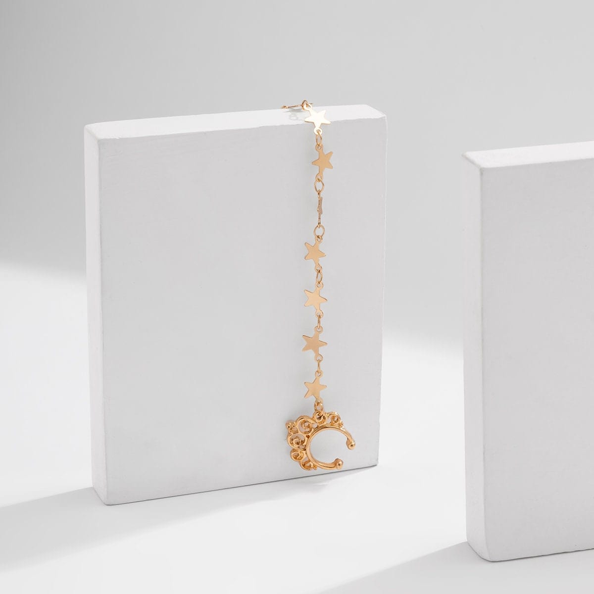 Bohemia No Piercing Nose To Ear Star Chain - ArtGalleryZen