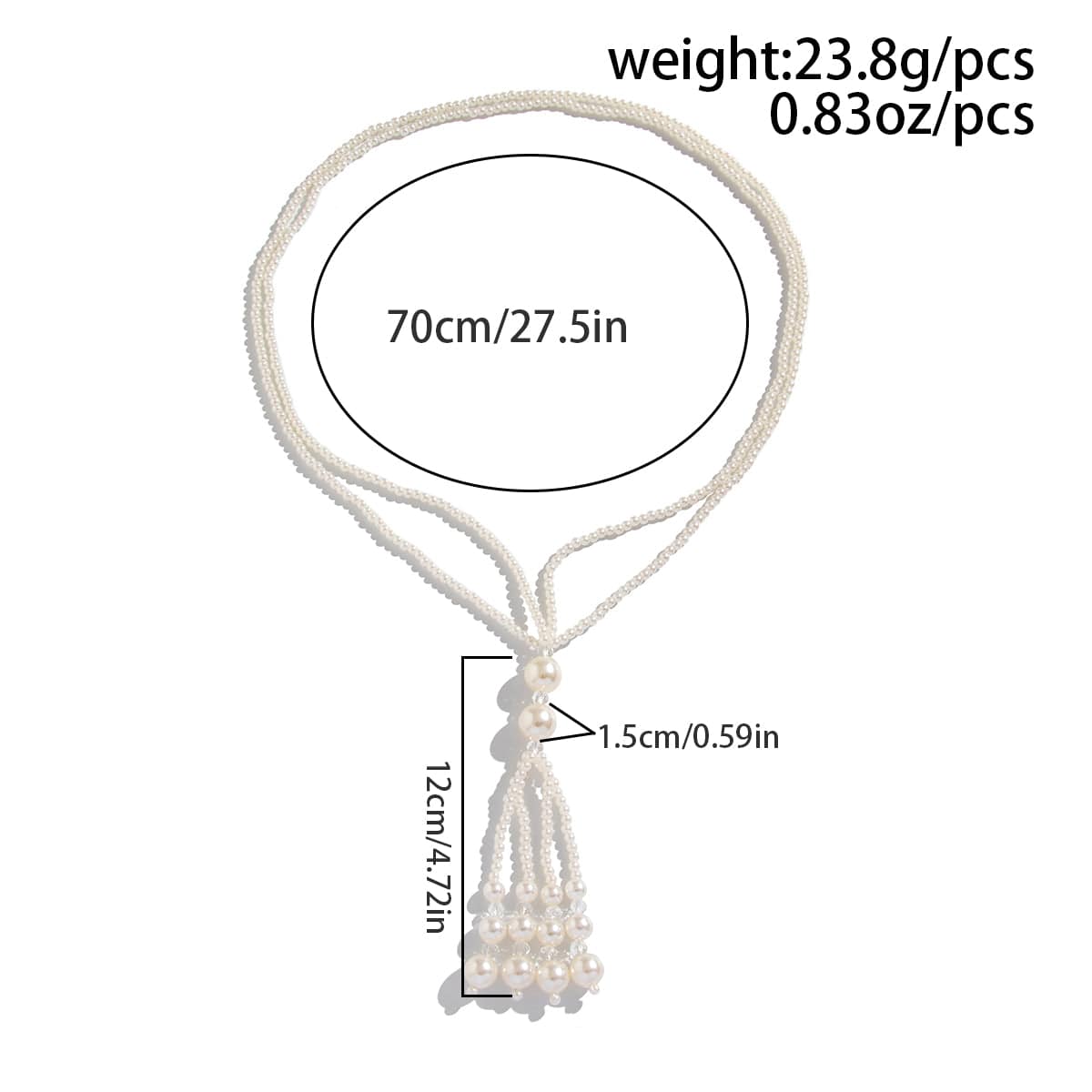 Bohemia Pearl Crystal Tassel Long Chain Y Necklace - ArtGalleryZen