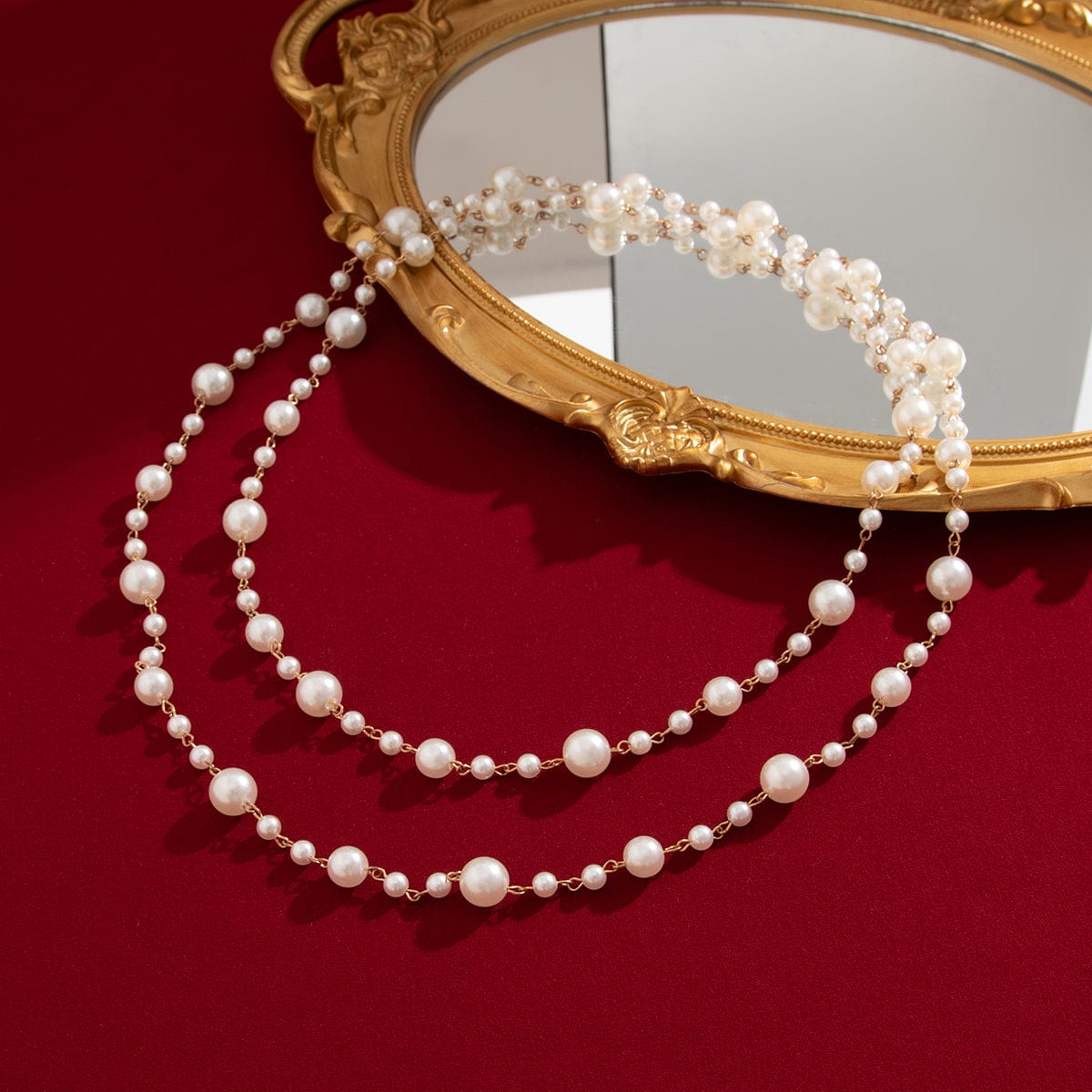 Bohemia Pearl Long Chain Necklace