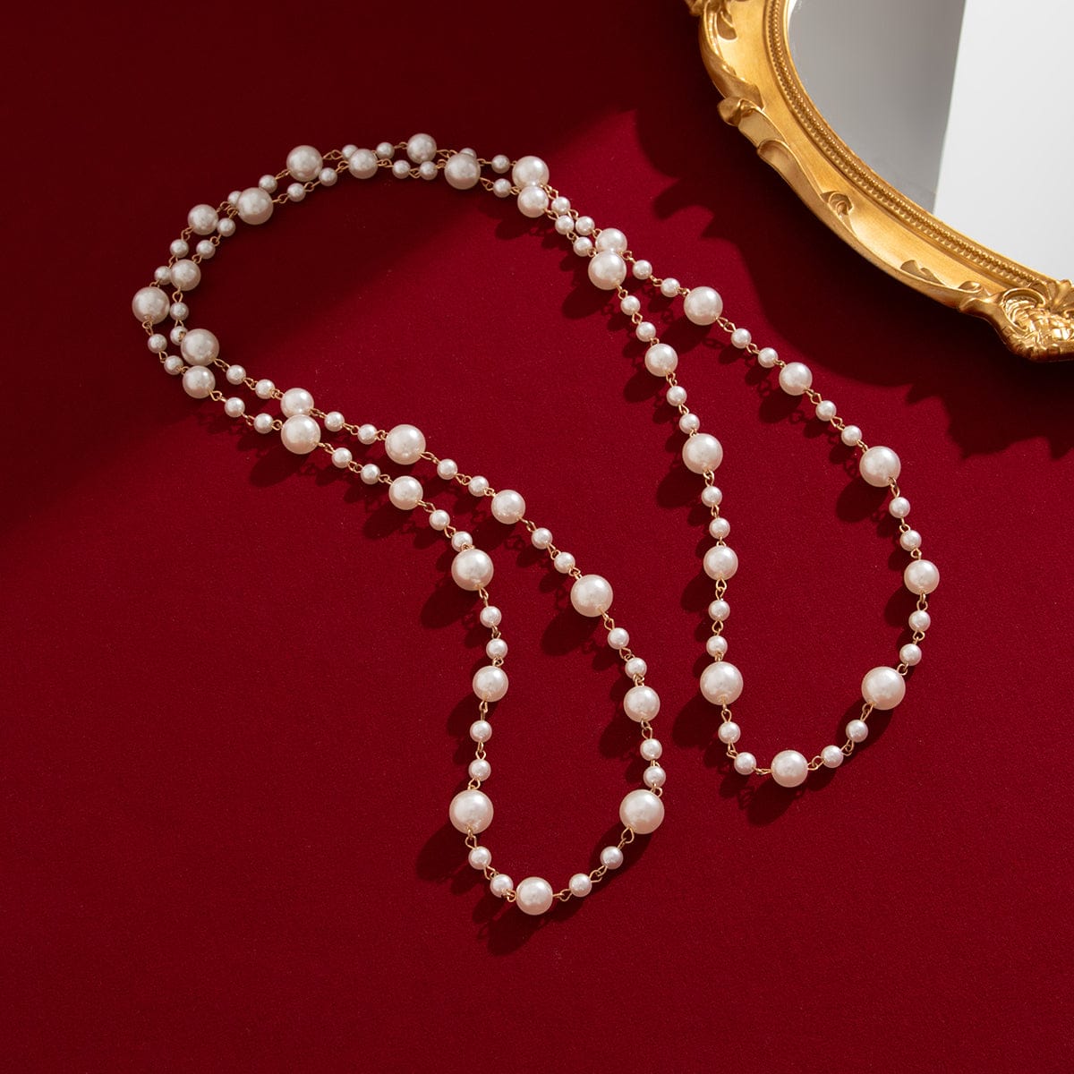 Bohemia Pearl Long Chain Necklace