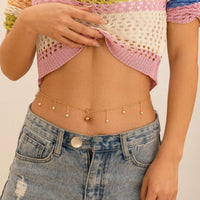 Thumbnail for Bohemia Pearl Tassel Navel Piercing Belly Chain