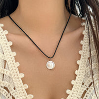 Thumbnail for Bohemia Shell Pendant Wax Cord String Adjustable Necklace