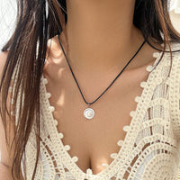 Thumbnail for Bohemia Shell Pendant Wax Cord String Adjustable Necklace