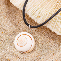 Thumbnail for Bohemia Shell Pendant Wax Cord String Adjustable Necklace