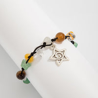 Thumbnail for Bohemia Star Charm Turquoise Stone Wax Cord Bracelet - ArtGalleryZen