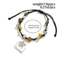 Thumbnail for Bohemia Star Charm Turquoise Stone Wax Cord Bracelet - ArtGalleryZen