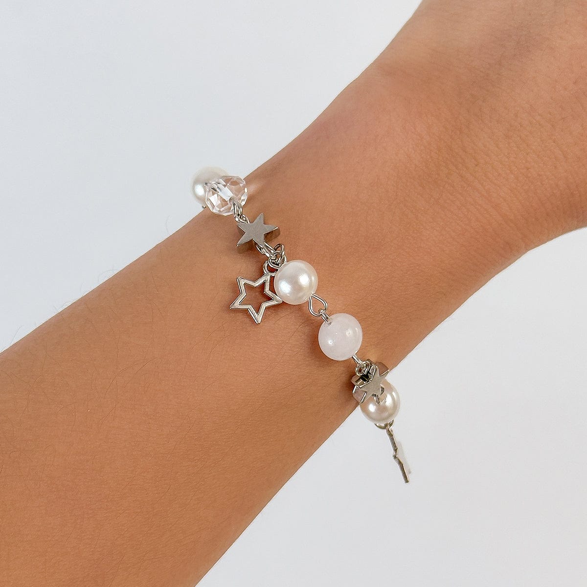 Bohemia Star Tassel Crystal Pearl Chain Bracelet