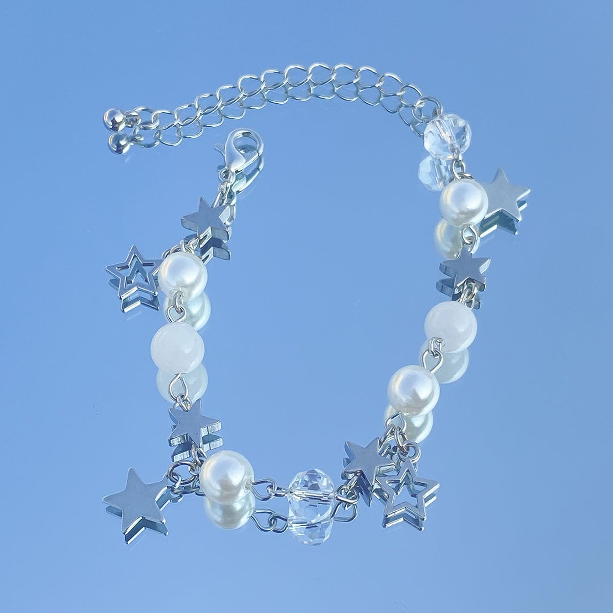 Bohemia Star Tassel Crystal Pearl Chain Bracelet