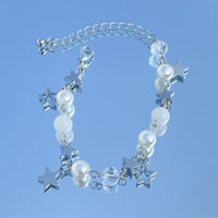 Thumbnail for Bohemia Star Tassel Crystal Pearl Chain Bracelet