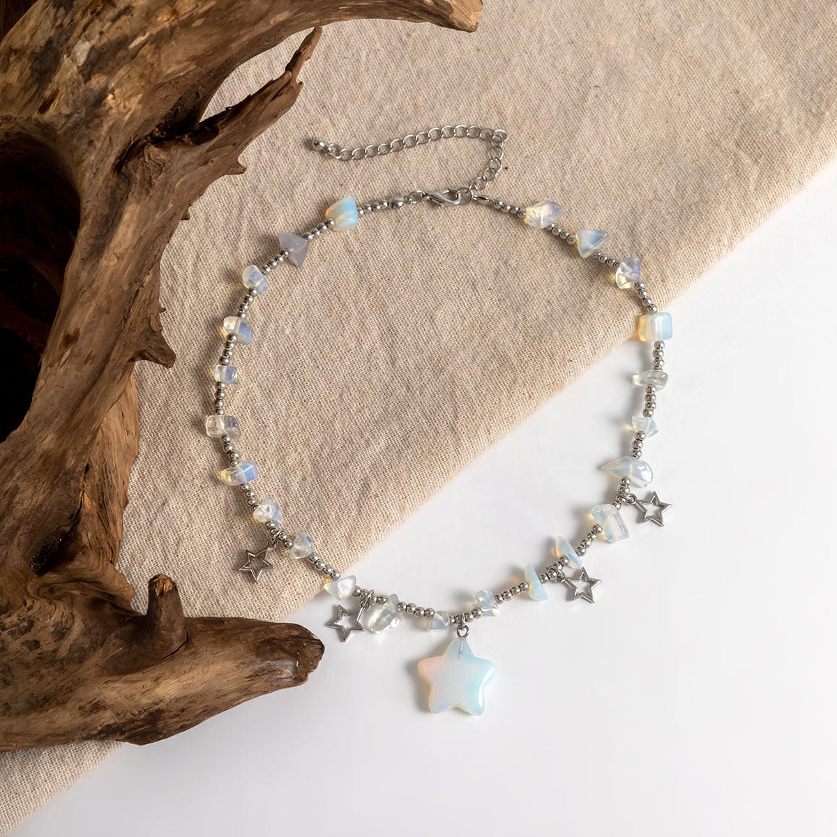 Bohemia Star Tassel Turquoise Stone Choker Necklace - ArtGalleryZen