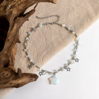 Thumbnail for Bohemia Star Tassel Turquoise Stone Choker Necklace - ArtGalleryZen