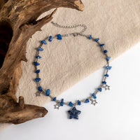Thumbnail for Bohemia Star Tassel Turquoise Stone Choker Necklace - ArtGalleryZen