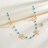 Thumbnail for Bohemia Textured Starfish Turquoise Waist Chain - ArtGalleryZen