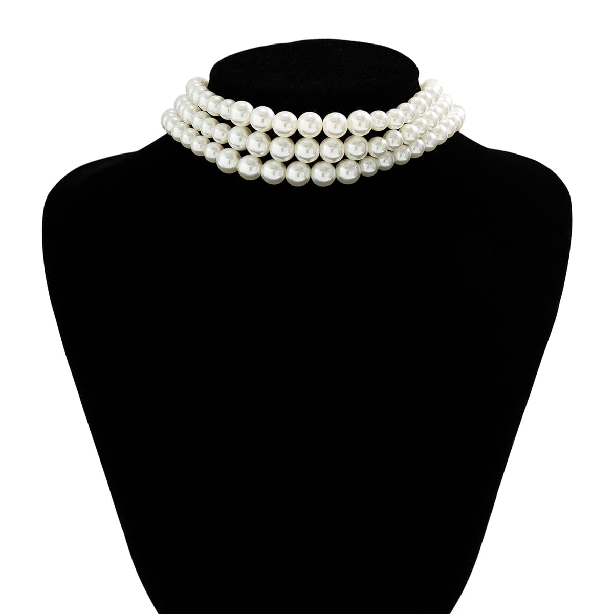 Bohemian Layered Pearl Chain Choker Necklace - ArtGalleryZen