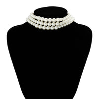 Thumbnail for Bohemian Layered Pearl Chain Choker Necklace - ArtGalleryZen