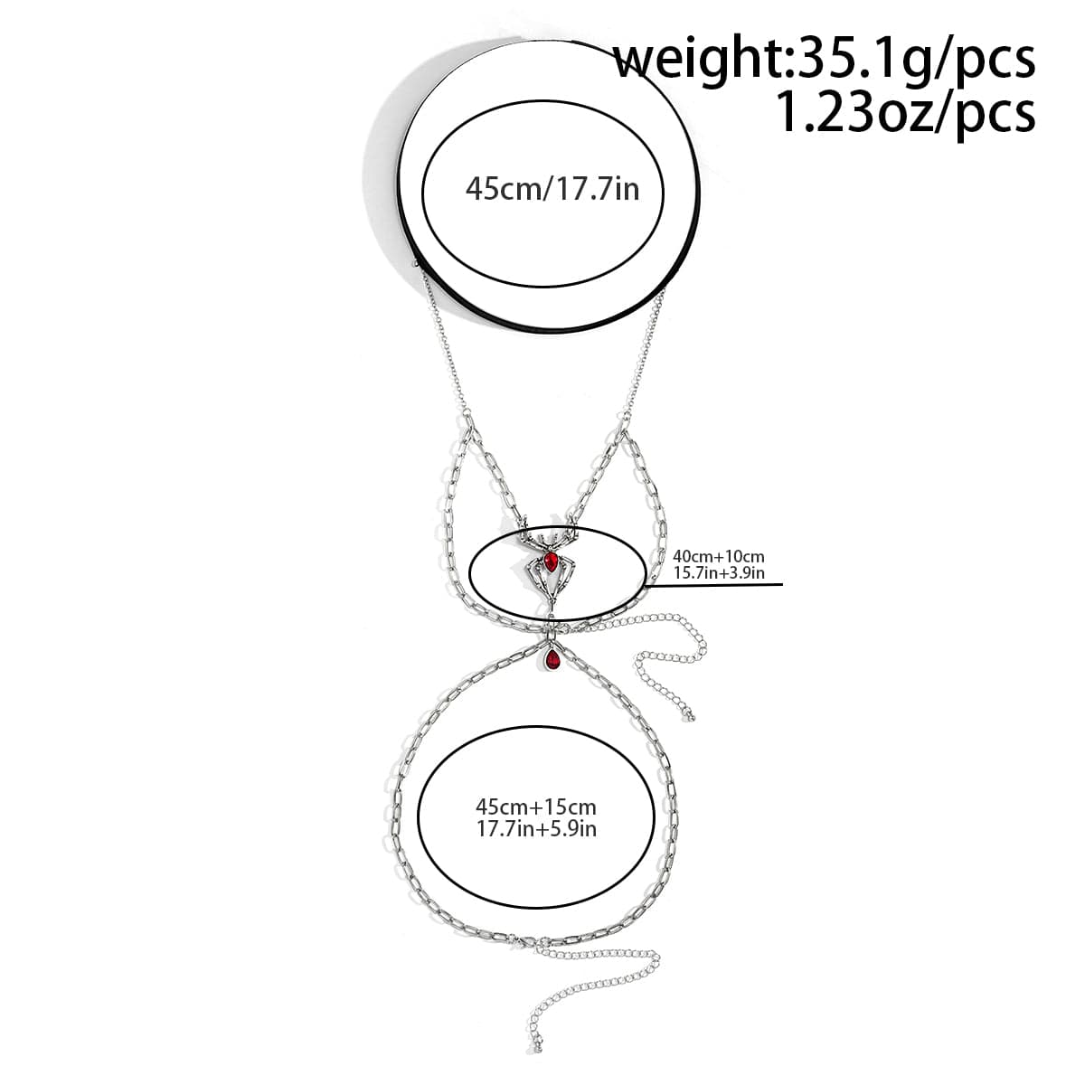 Bohemian Layered Chain Tassel Elastic Spider Thigh Leg Chain - ArtGalleryZen